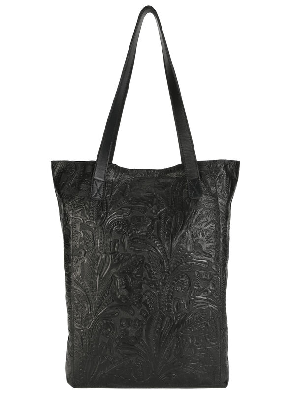 Vertical Tote Black Larse Rear View